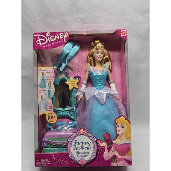 Disney Mattel Fantasy Fashions Aurora Sleeping Beauty Doll- New In Box 2002-Read - Picture 1 of 16